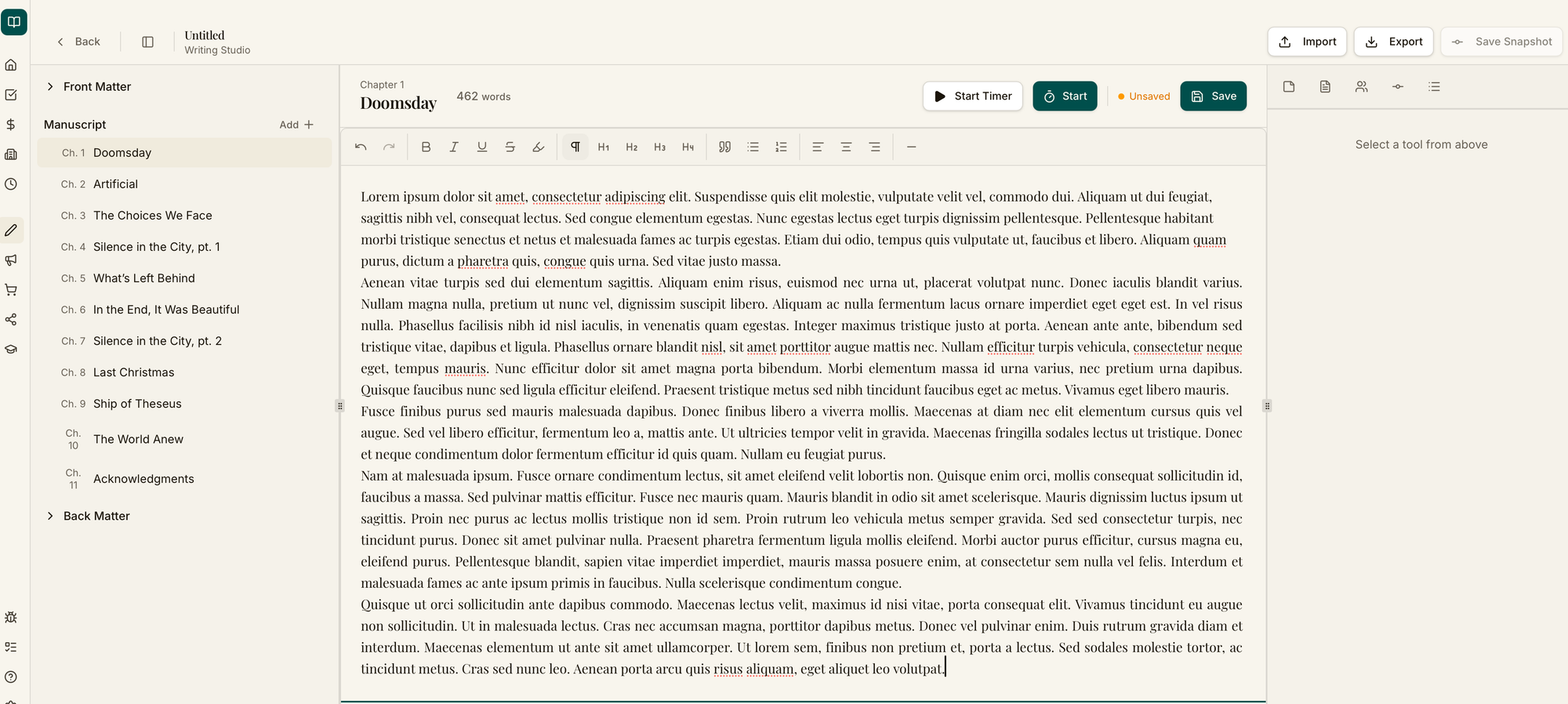 StorytellerOS writing platform