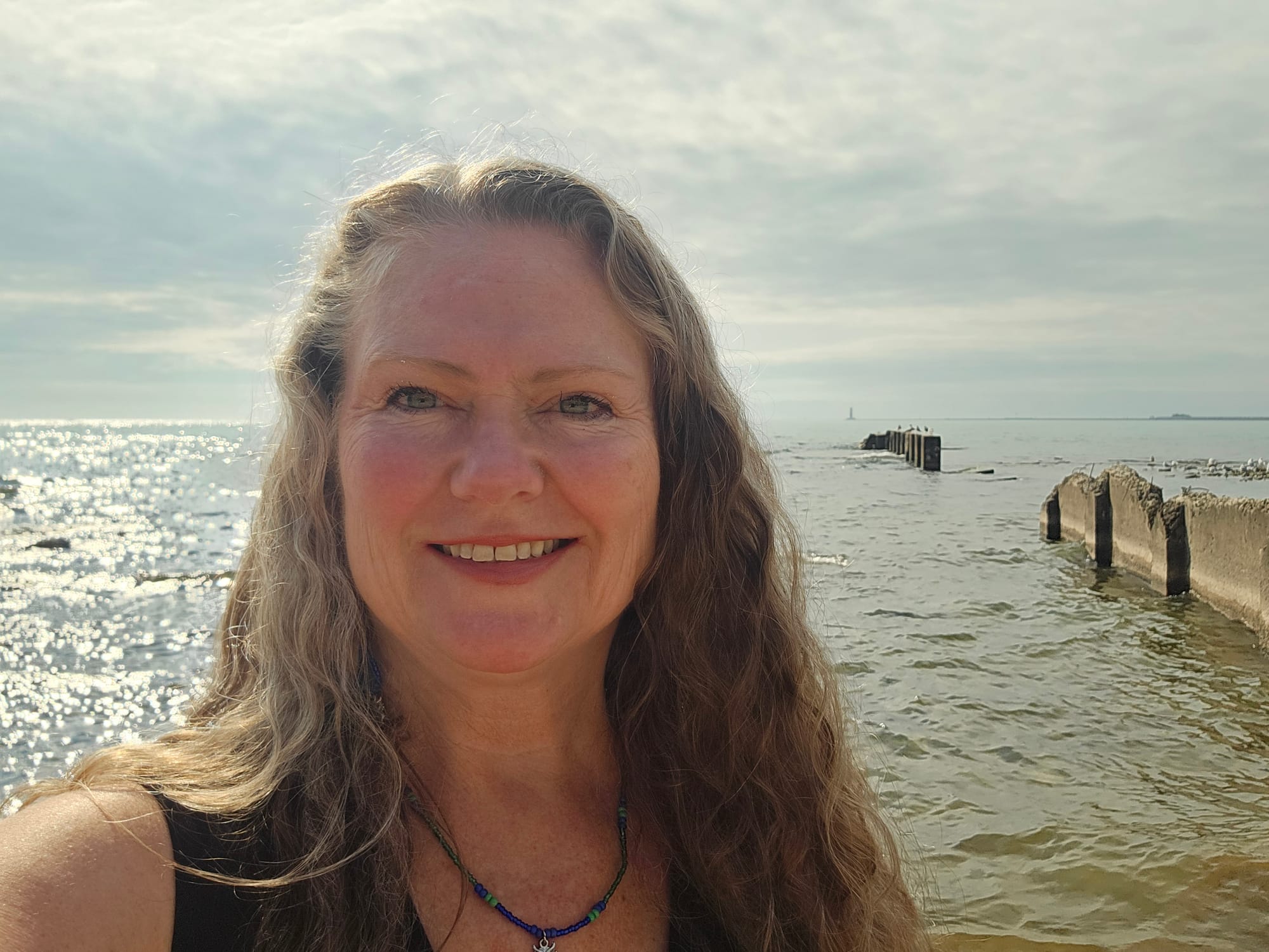 Theresa Goodrich on the beach
