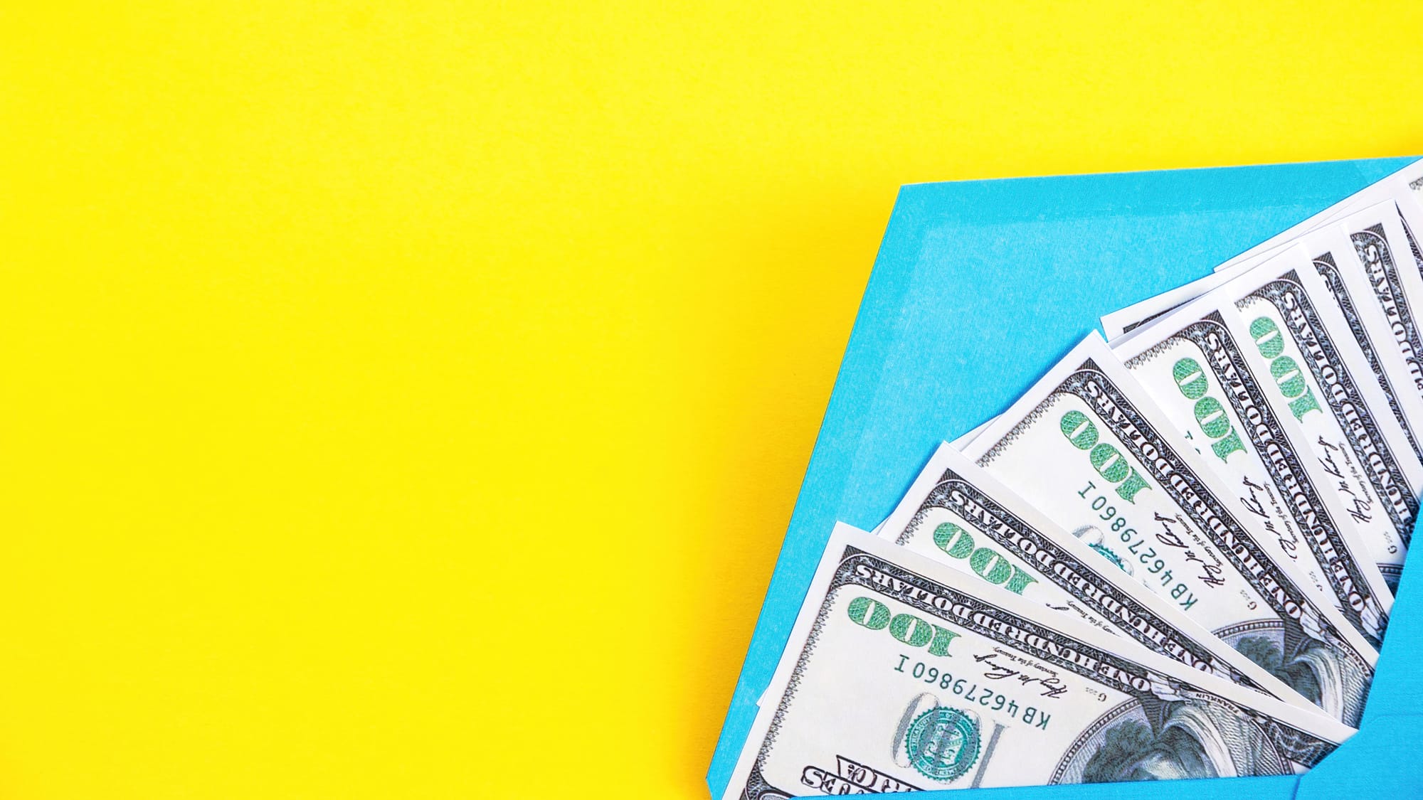 Envelope of $100 bills