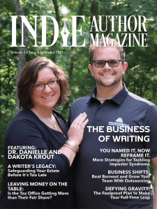 Dr Danielle and Dakota Krout on the cover of Indie Author Magazine