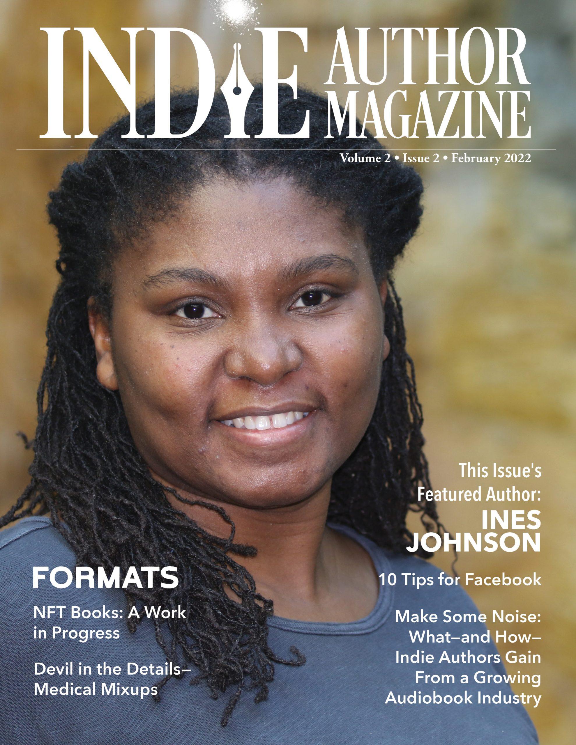 Ines Johnson on the Cover of Indie Author Magazine February 2022